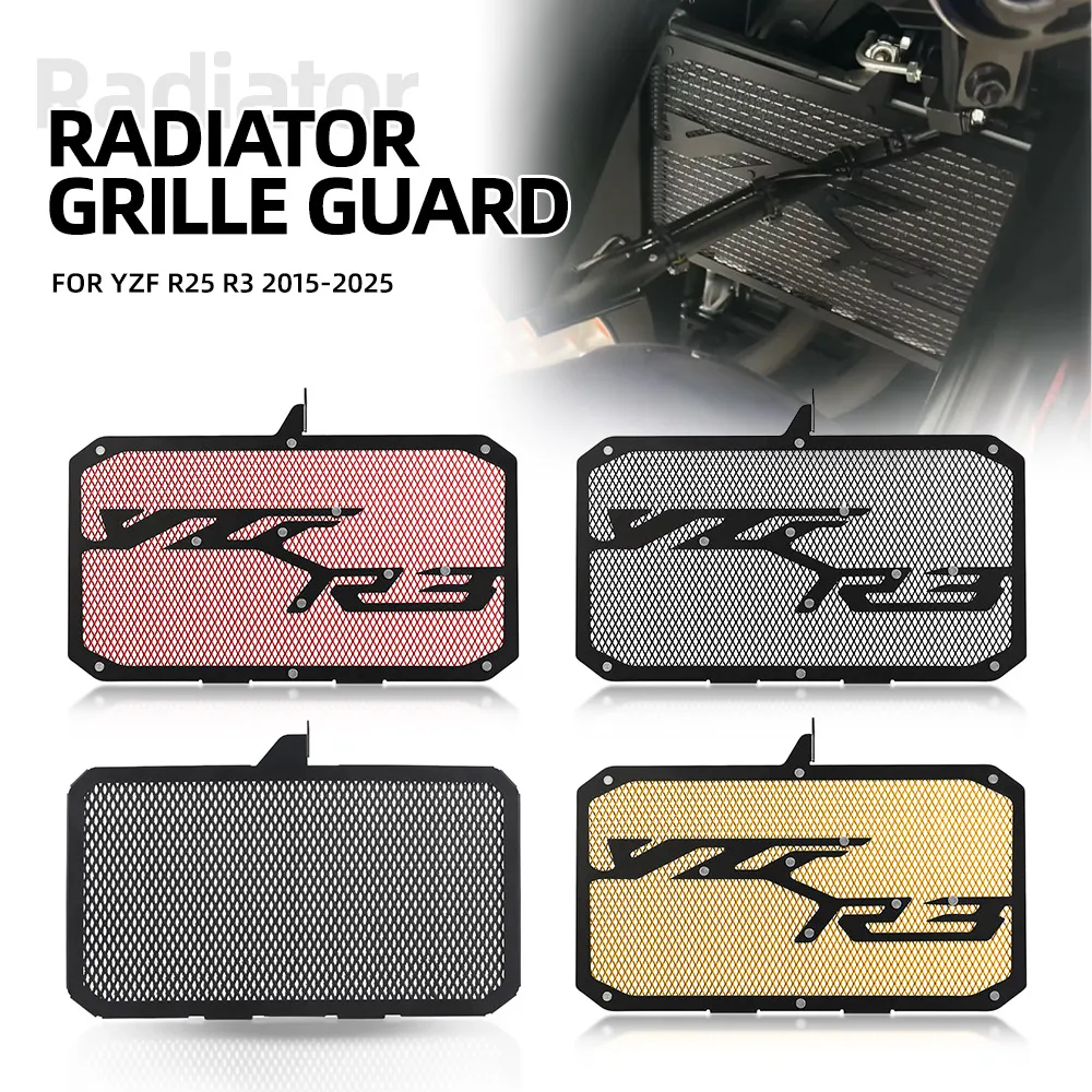 For Yamaha YZF R25 R3 2015-2016-2017-2018-2019-2020-2021-2022-2023-2024-2025 Radiator Grille Guard Cover Protection Accessories