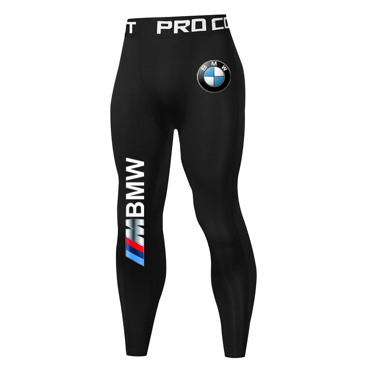 2025 BMW Logo Fitness Pants Brand Black Leggings Sports Leggings Men's Pants Fitness Running Fast Dry Yoga Training Bottom