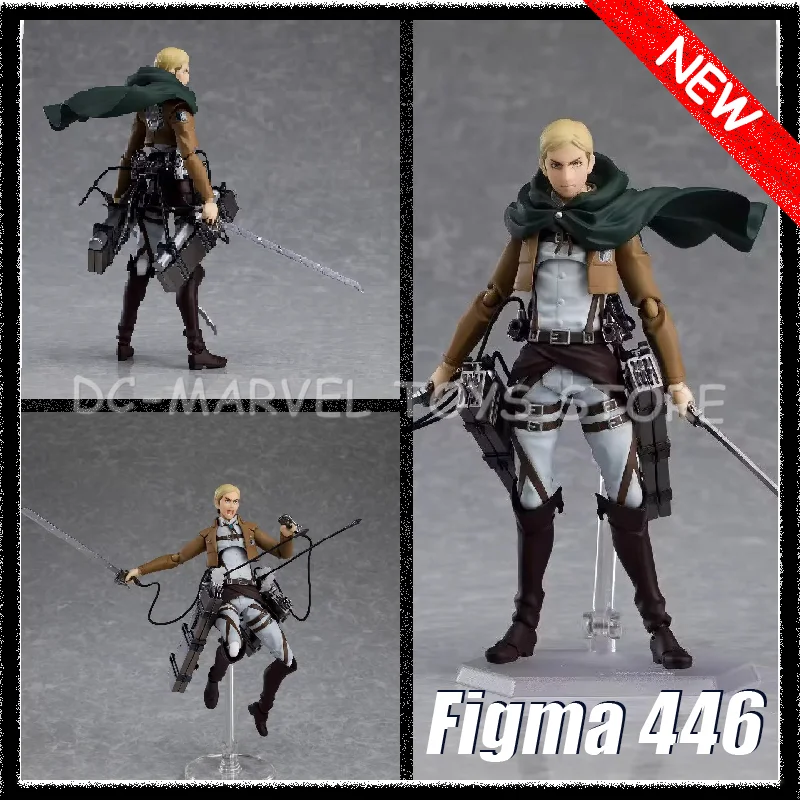 Figura de Acción de Anime de Figma 446 Max Factory, Ataque a los Titanes, Comandante Erwin, Erwin Smith, Figuras de Acción de Anime, Juguetes