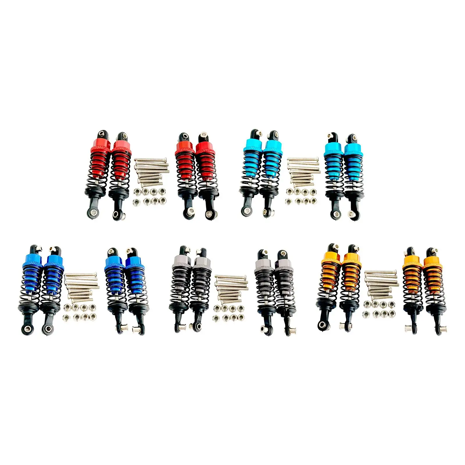 

4Pcs Shock Absorbers Replacement Upgrade Parts for Remote Control Car Metal 1/12 1/16 RC Shocks for D90 MN99S MN82 MN78 B24