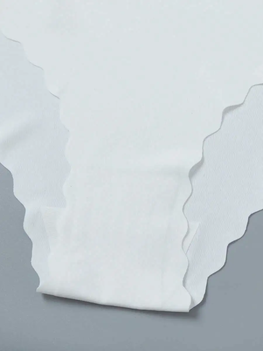 

12pcs Women Seamless Mid-Waist Panties Solid White Black Soft Comfort Daily Wear
