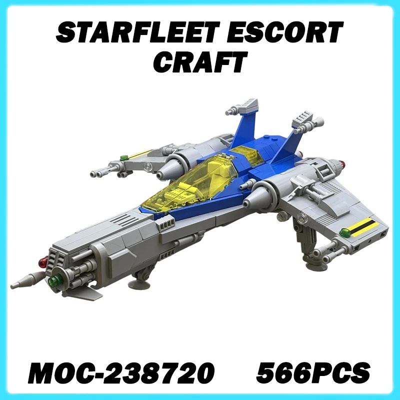 566 pièces MOC-238720 espace starfighter guerre spatiale célèbre film combattant modèle blocs de construction briques enfants garçon assemblage créatif jouet