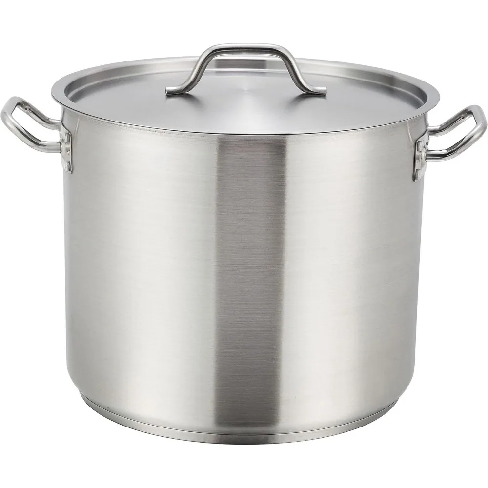 

Stainless Steel 32-Qt Master Cook Stock Pot With Cover (5 mm aluminum core NSF)