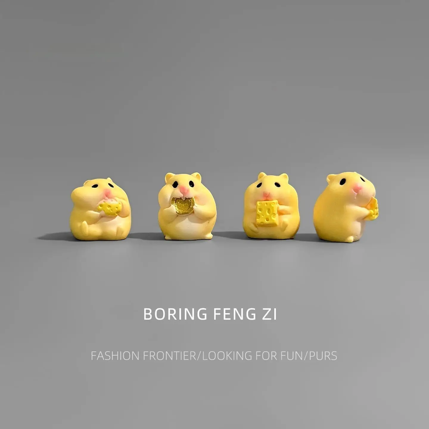 Figurine de petit hamster mignon, décoration créative de bureau, anti-stress et apaisante, accessoire pour l'intérieur de la voiture