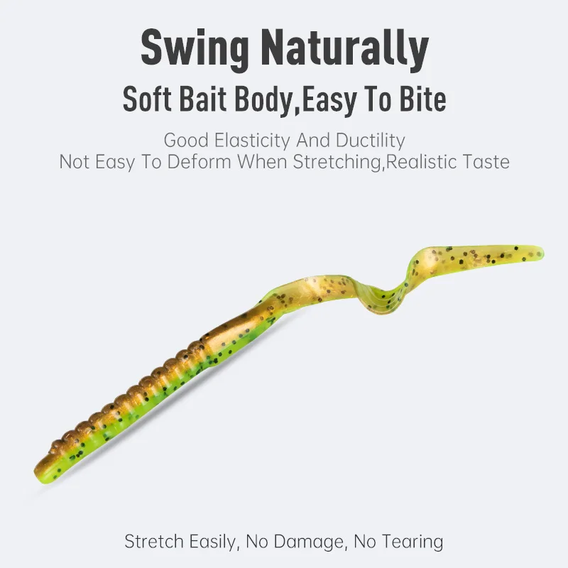 MSEASFREE-Soft Silicone Fishing Lure, Bionic Swimbait, Bionic Bait, Bass, Pike, Trout, Quality, 124mm, 4G, 8Pcs per Pack
