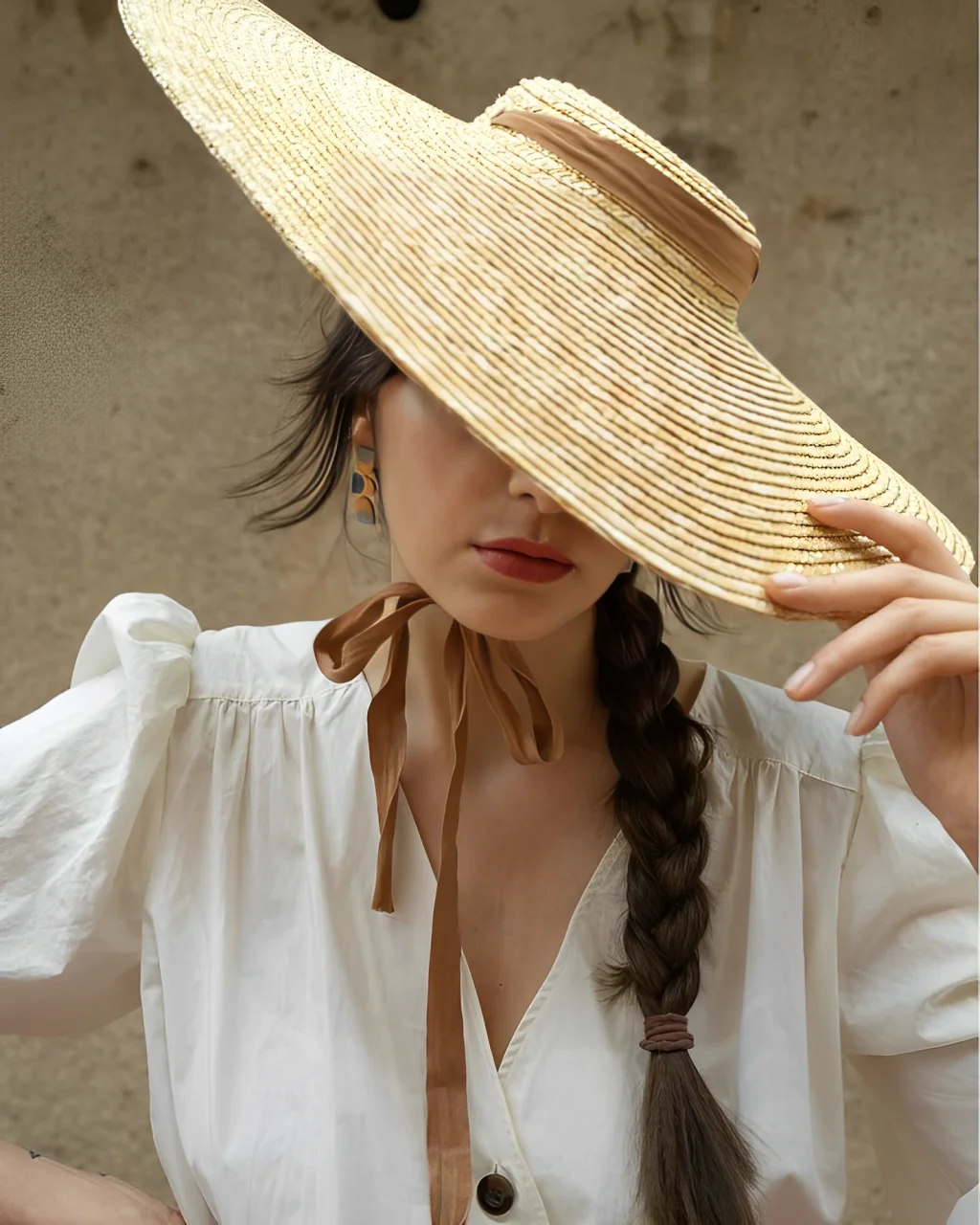 Oversized Boater Hat Kentucky Derby Hat Summer Women's Hat Wedding Hat Horse Race Hat Garden Party Hat Sun Block Hat