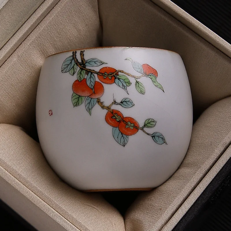 Persönliche Master-Teetasse, Ru-Ofen-Stil, Knisterglasur, Keramik, kleine Schüssel für Gongfu-Tee, Meditation, Büro, Zuhause, einfaches Zen-Geschenk