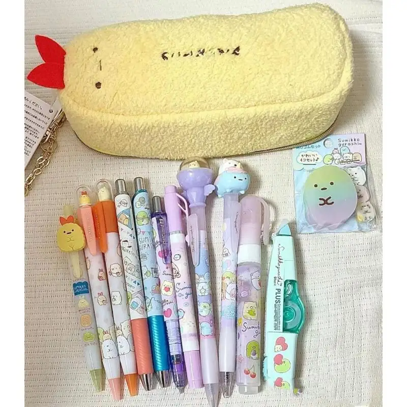 Kawaii Cute Sumikkogurashi Plush Pencil Case Doll Model Storage Box Desktop Miscellaneous Storage Cartoon Anime Gift for Girls