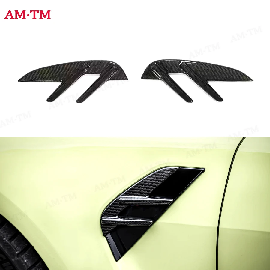 

Для BMW G80 M3 G82 G83 M4 2021+ Высококачественное сухое углеродное волокно, украшение автомобиля, боковое крыло, боковые вентиляционные отверстия, боковой комплект кузова щеки