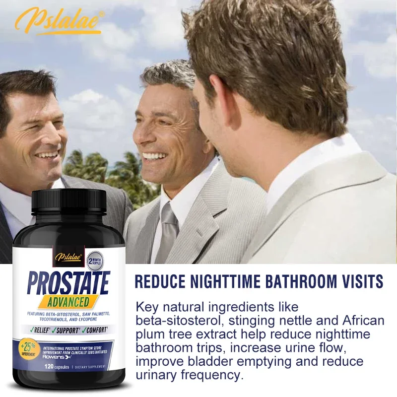 Prostate Progress Health Capsules Contain Saw Palmetto To Reduce Bathroom Trips and Relieve Bladder and Urination Problems