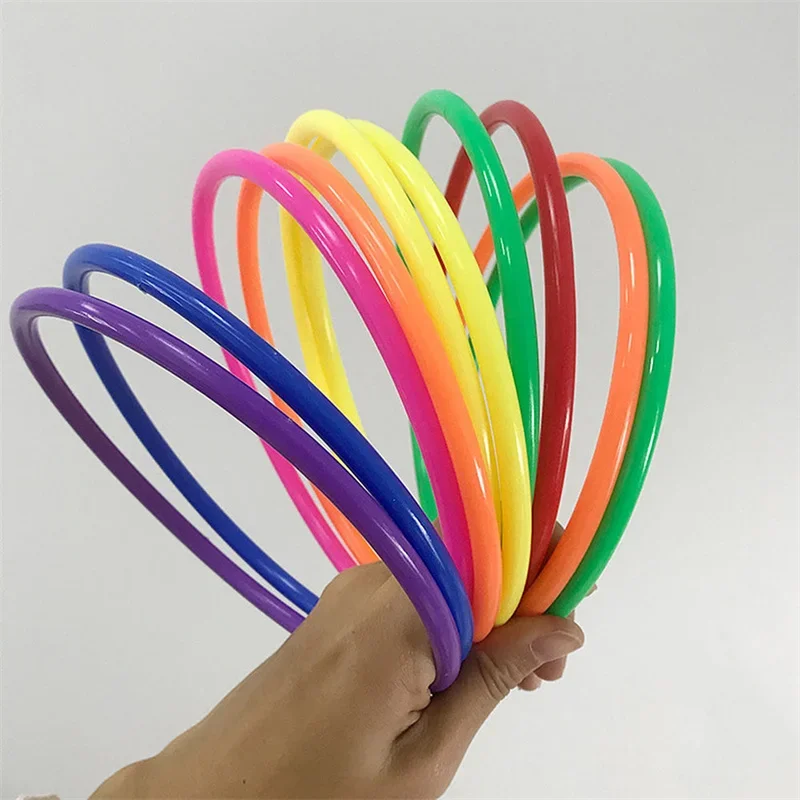 

5pcs Children's Fun Ring Throwing Game Outdoor Throwing Plastic Circle Parent-child Interactive Competition Kids Sense Training