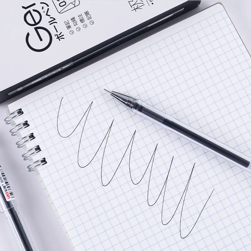 4 Stück/Set 0,28 mm ultrafeiner Gelstift, kreativer Signaturstift mit großer Kapazität und schwarzer Tinte, Schreibbedarf für Studenten, Schreibwaren, Geschenke – Detail 3