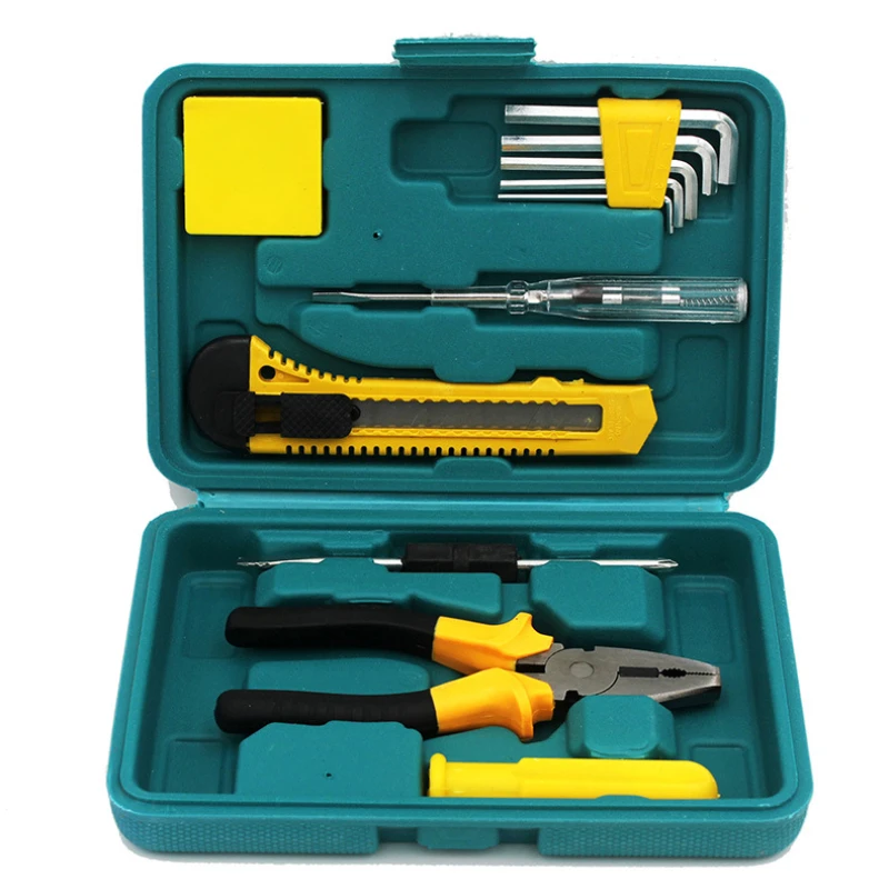 1set Complete Tools Set Kit Professional Hand Toolbox General Household Work Tool box Repairs Maintenance Metal Carpentry Tools