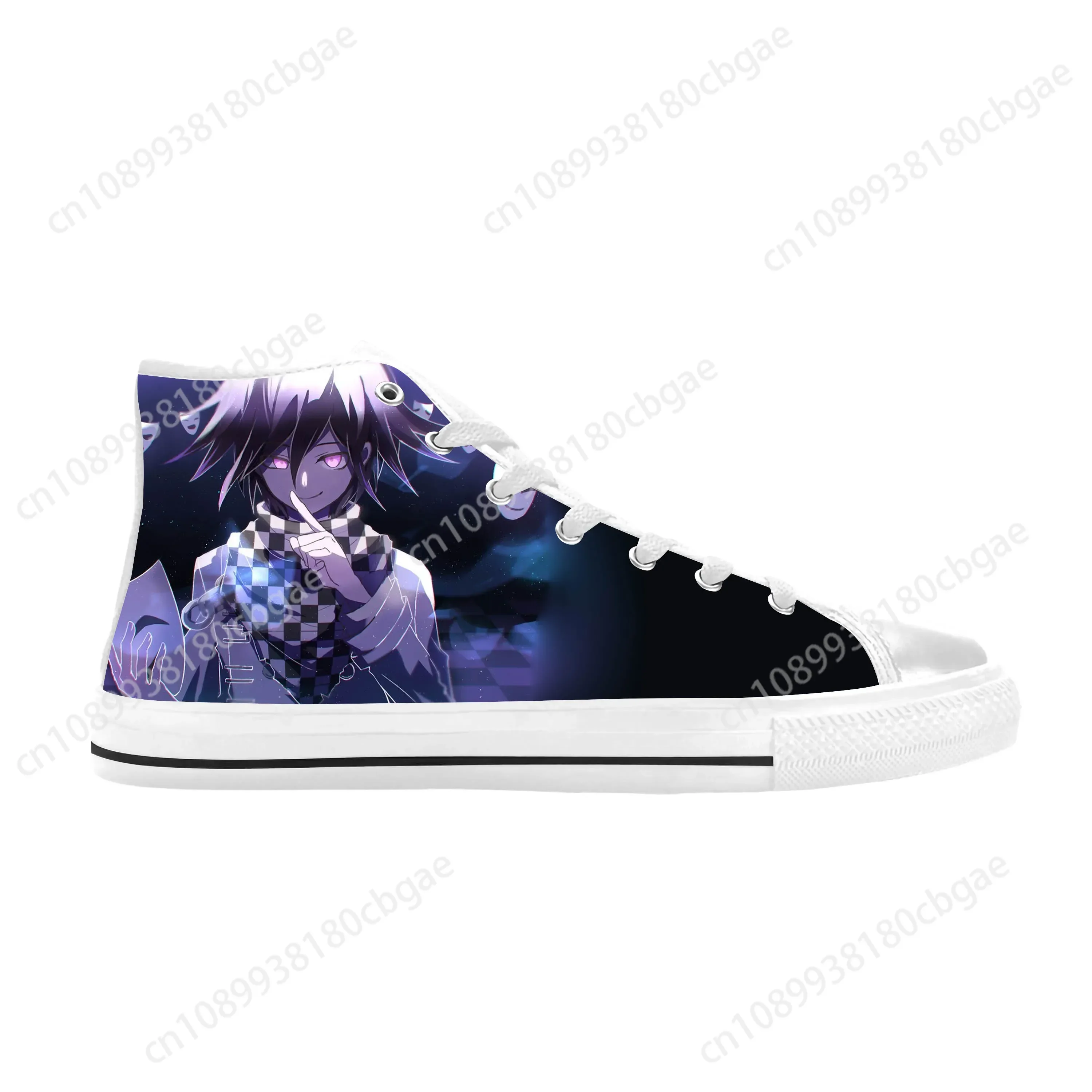 Anime Cartoon Game Danganronpa Kokichi Oma Ouma Casual Cloth Shoes High Top Comfortable Breathable 3D Print Men Women Sneakers