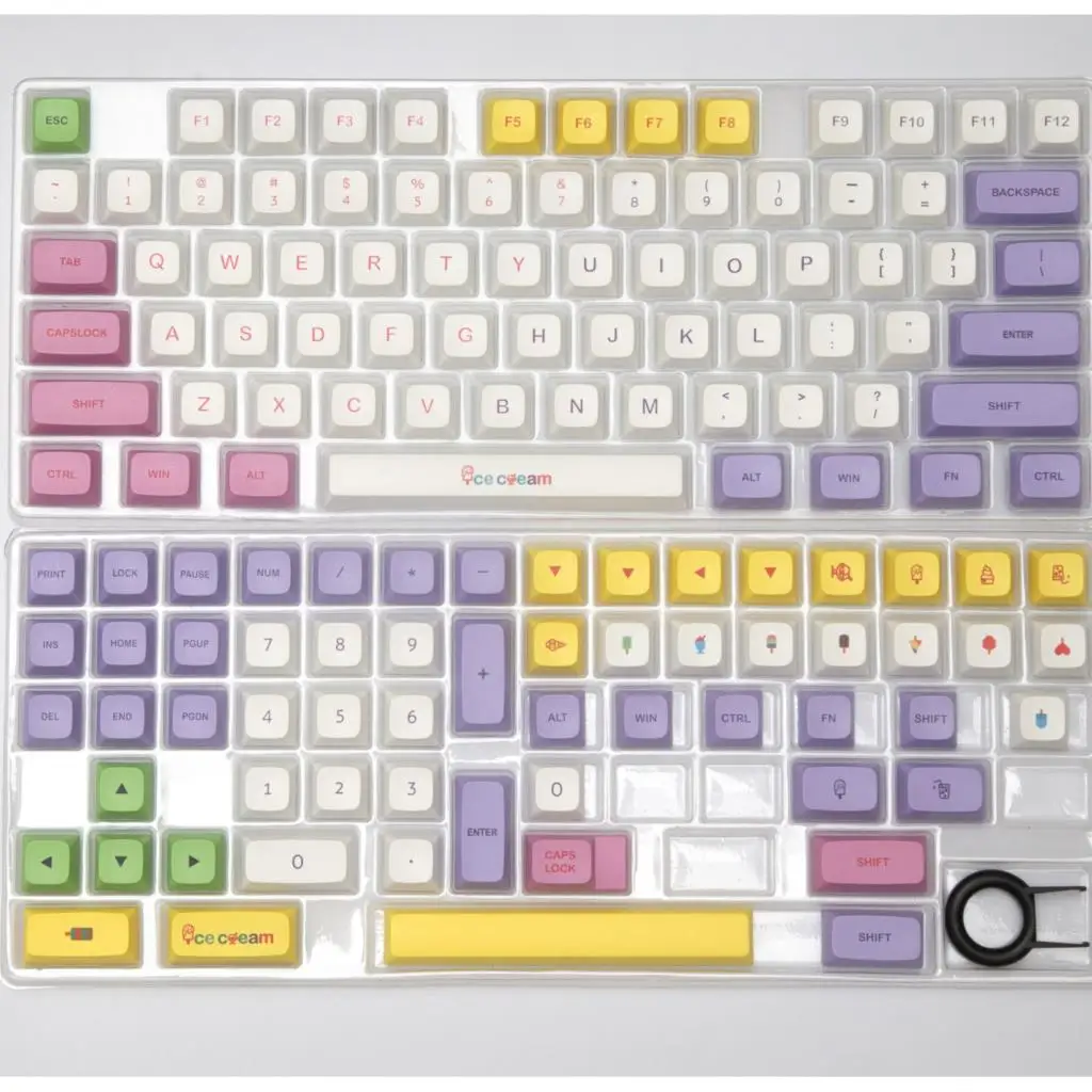 135 Keys Ice Cream XDA Keycaps DYE Sublimation Japanese Korean Russian PBT Keycap For MX Switch Mechanical keyboard Key Caps DIY