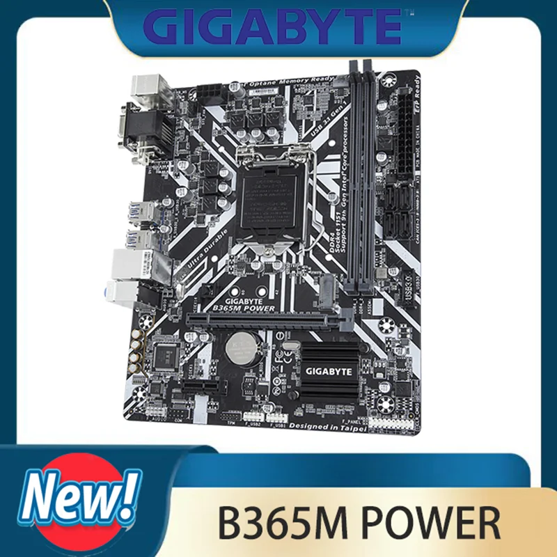 

NEW GIGABYTE B365M POWER（No retail box）LGA 1151 2×DDR4 32GB PCI-E 3.0 1×PCI-E X16 1×DVI 1×VGA