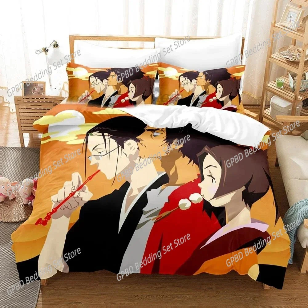 

3D Printed Samurai Champloo Comfortable Duvet Quilt Cover Pillowcase Bedding Set Children Bedroom Decoration Home Textile