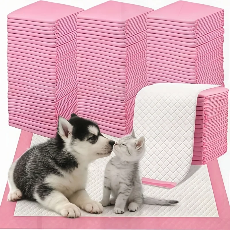 Dog Pee Pads Can Be Fixed and Fixed, Absorbent Disposable Pee Pads, Cat Pee Pads with Adhesive Backing and Deodorizing