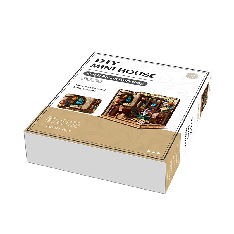 Nowy Model Domku Nini do Składania, Kreatywne Ręcznie Robione Zabawki, Zestaw DIY Miniaturowy Domek do Dekoracji Domu