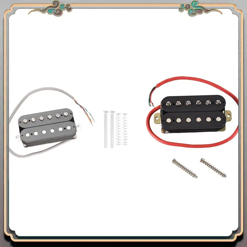

Durable 2X Electric Guitar Humbucker Pickups Neck/Bridge Alnico V Pickup Black