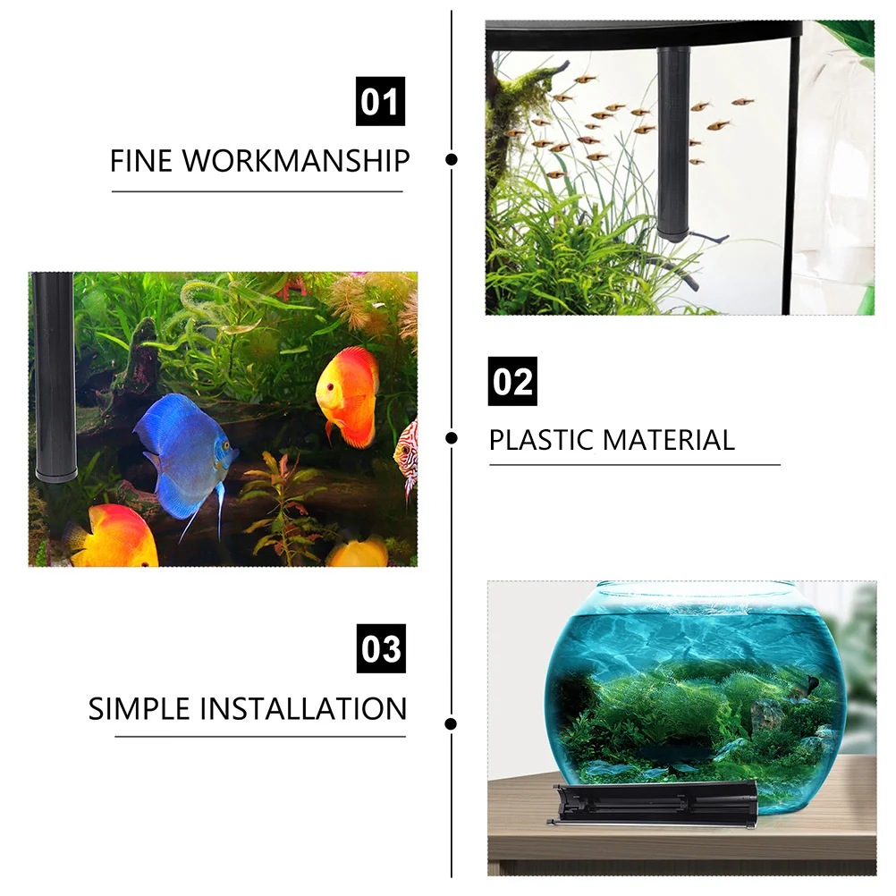 

2Pcs Uv Aquarium Fungus Lamp Shade Durable Long Lasting Fish Tank Light Cover Accessory Black Home Aquarium Lampshade