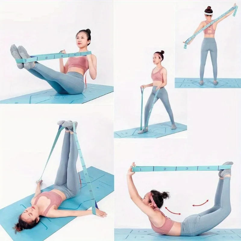 Yoga Digital Stretch Strap Open Shoulder Pull Rope Fitness Female Dance Split Stretch Booster Strap Back Pull Strap