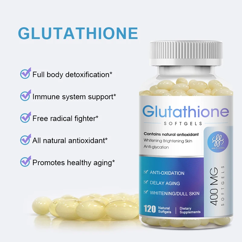 Glutathione Supplement Support Whitening Skin & Anti-aging and Boost Immune, Provide Cell Energy, Freckle Removing