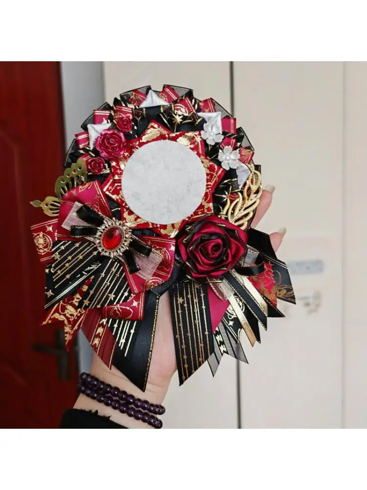 Luxury Anime Fill Ita Bag Accessories. Hand Made Appreciation Rosette. Cosplay Quadratic Element Anime Award Rosette Ribbons