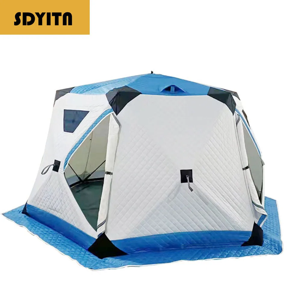 

Hexagonal Ice Fishing Tent with Speed Opening and Windproof Insulation Windproof Cover, and Thermal Insulation