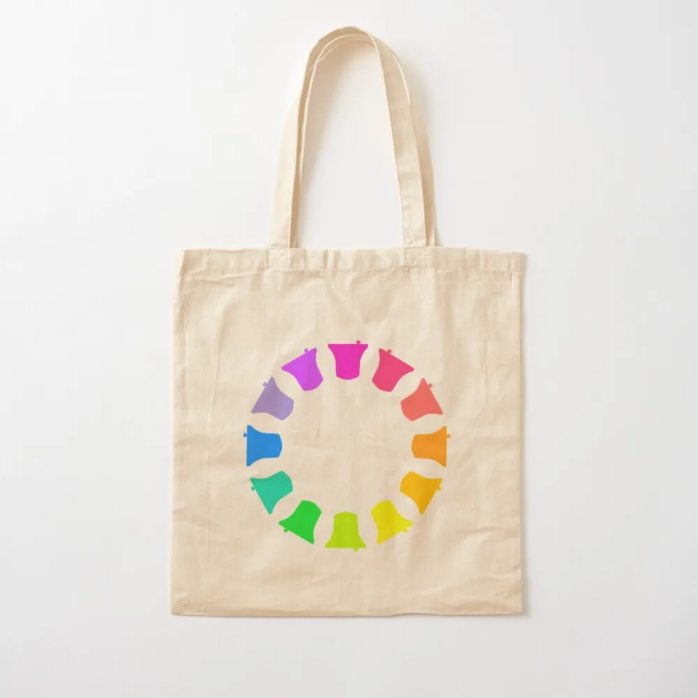 Bell Ringing - RAINBOW BELLS - Circle Tote Bag Gift bags Shopper personalized tote