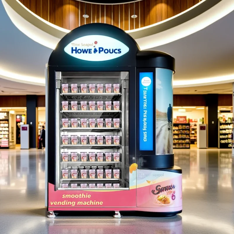 Smoothie automatic frozen food, fresh fruit, 24-hour self-service ice cream smoothie vending machine