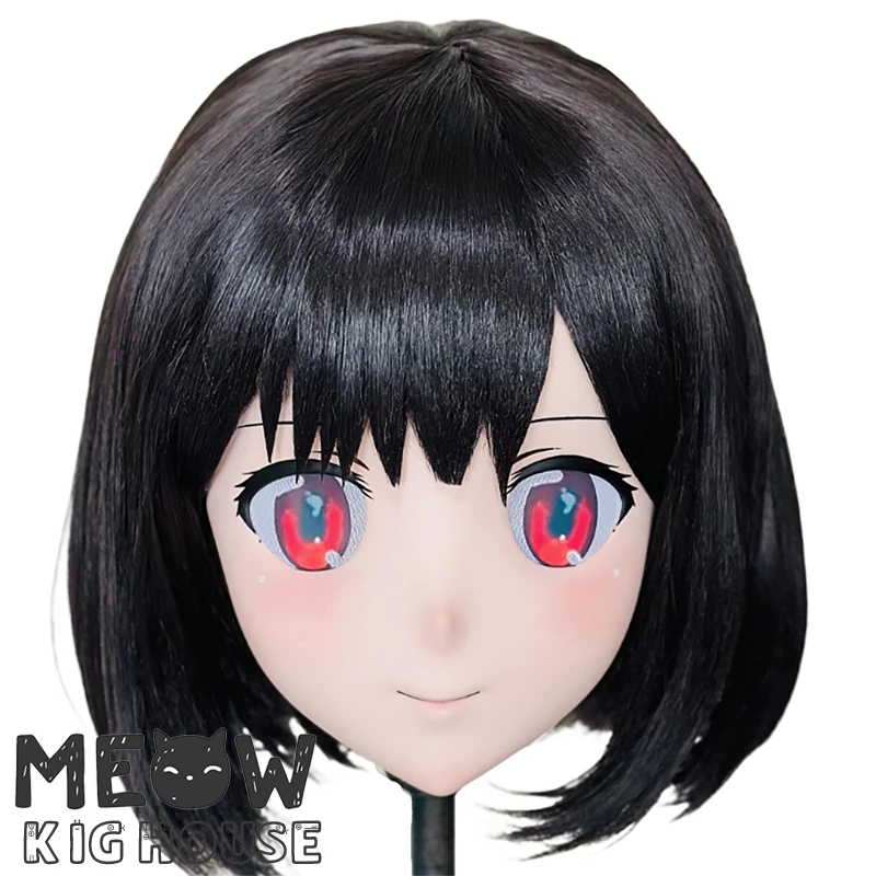 

(MEO478) Customize Handmade Full Head Lockable Crossdress Male to Female Japanese Cartoon Anime Game Character Kigurumi Mask