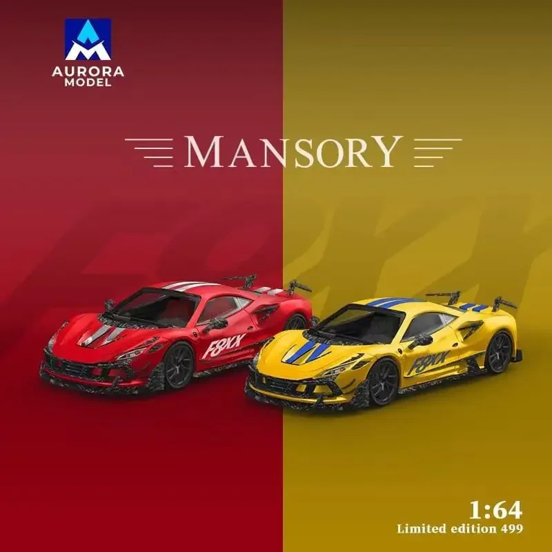 AM Aurora Model 1:64 F8XX F8 Tributo Mansory Modified Alloy Die-cast Car Model Toy Collection Gift