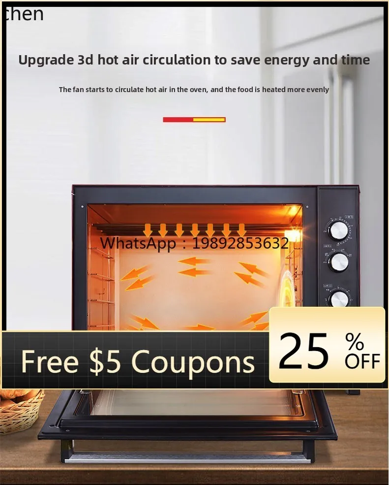 

ZZ HXL Commercial Oven Blast Stove Large Capacity Cake Bread Baking Oven