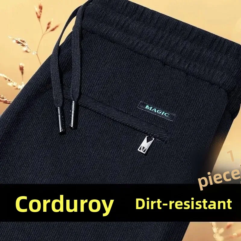

Men's Sport Pants Autumn Winter New Loose Large Size Fce-lined Casual Striped Workwear Corduroy Sweatpants Faion Urban S...