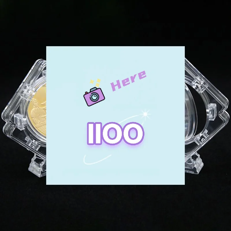 

【IIOO】Прозрачная пластиковая вращающаяся подставка для монет, круглая подставка для памятных монет 45 мм, витрина для коллекционных карт