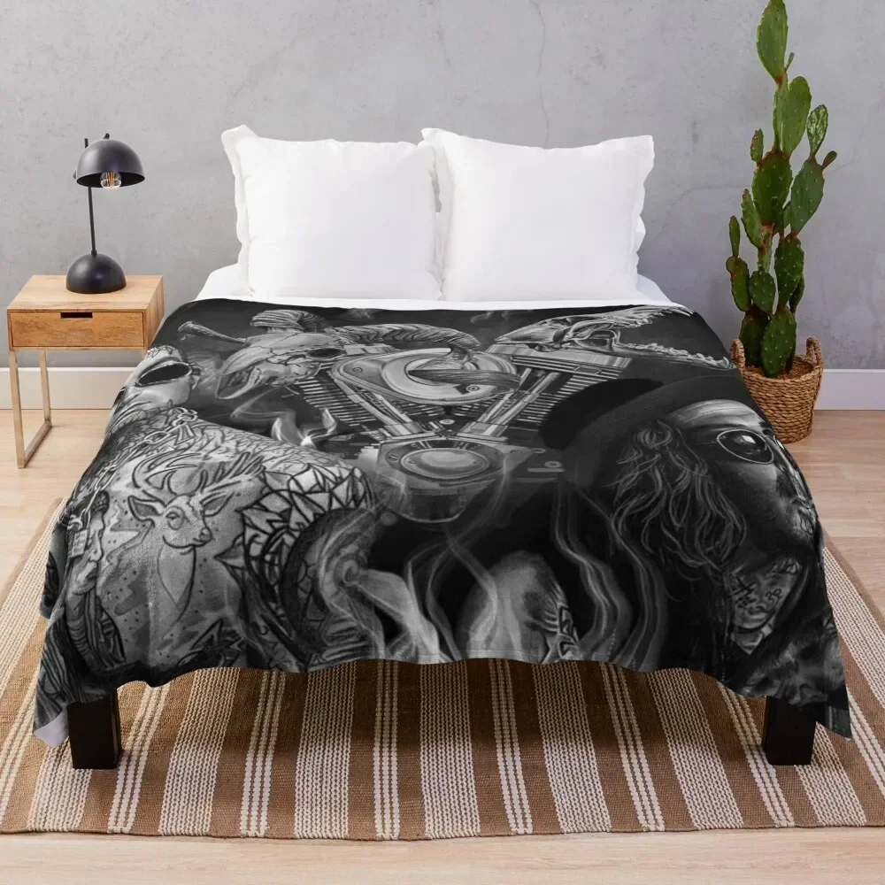 

Yelawolf x Caskey Throw Blanket Furrys anime Designers Warm Blankets