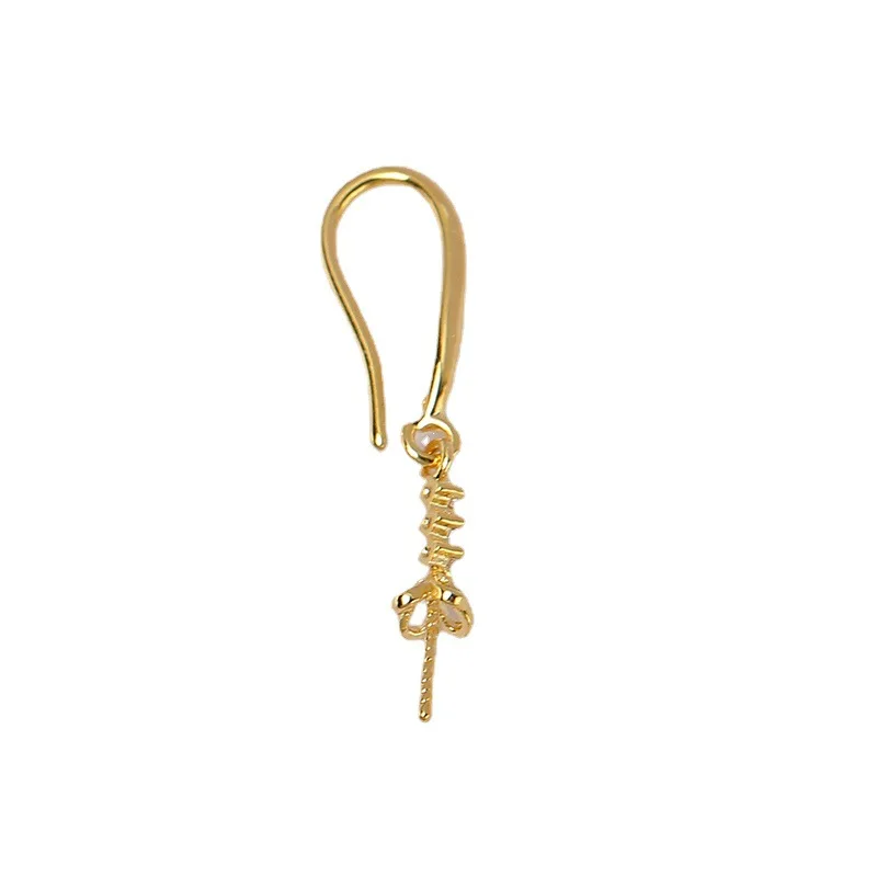 

E040 Золотистые медные основы для серег-гвоздиков с жемчугом, фурнитура для изготовления ювелирных изделий, аксессуары для DIY украшений