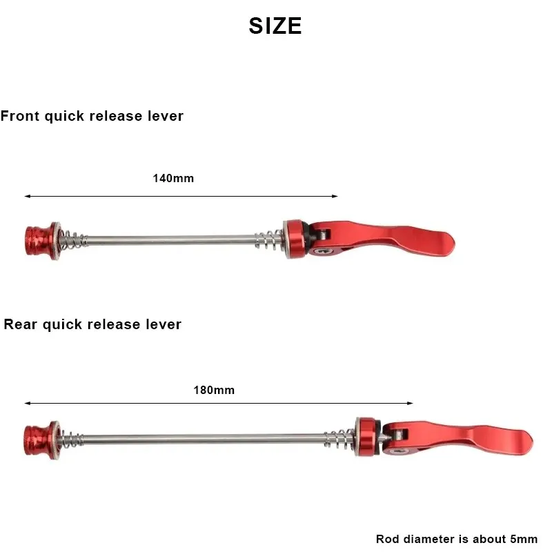 RIDERACE Bike Hub QR Quick Release Skewers Lever Aluminum Alloy Front 100mm Rear 135mm Rim For Mountain Bicycle Axle Wheel Hub