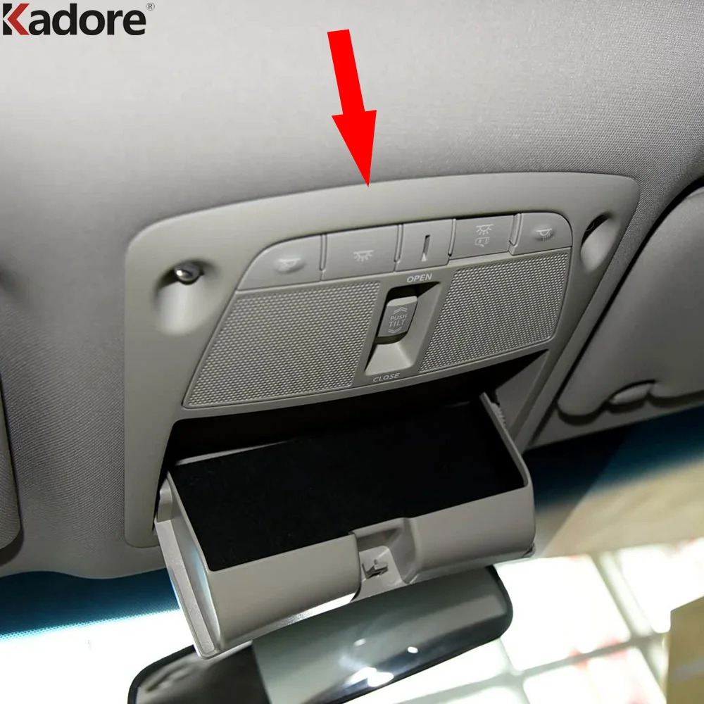 Car Front Rear Roof Reading Light Lamp Panel Cover Trim For Nissan Teana Altima 2016 2017 Matte Decorative Interior Accessories