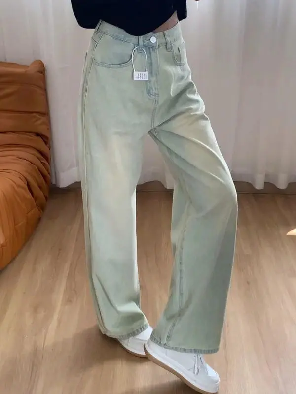 

Baggy Jeans For Woman High Waisted Western Cowgirl American Retro Vintage Tassels Fringe Unisex Harajuku Japanese Alternative