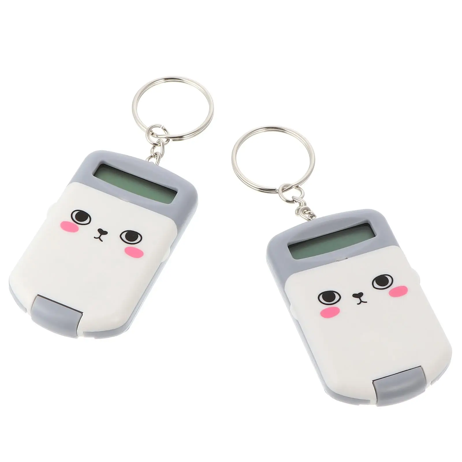 

Portable Mini Calculator 2 Pcs Arithmetic Grey Lightweight Practical Plastic Counter Office Student Use