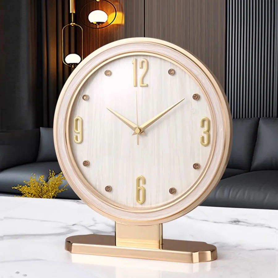 Decorative Table Clocks Modern Living Room Mechanical Table Clocks Digital Bedrooms Girls Metal Gold Reloj Escritorio Home Decor