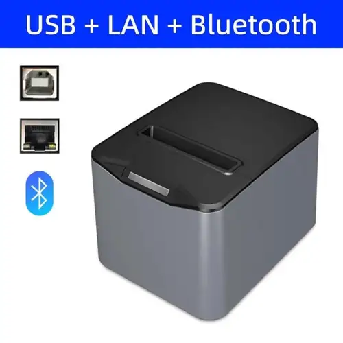 상단 H-Z870 영수증 프린터, 커터 포함, USB, 블루투스, USB, Lan, 블루투스 포트, POS 프린터, 주방 프린터, 80mm 