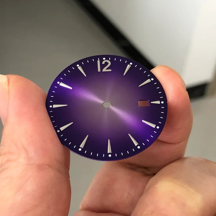 34.8mm NH35 Dial Suitable For NH35 / NH36 Automatic Mechanical Movement Gradient Blue Green Or Blue Watch Accessories BP0724-26