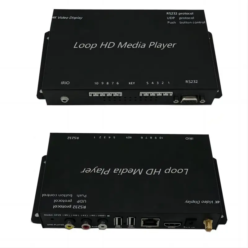 Expo Tech solutions for 4K media players RS232/UDP/push-button control display digital device