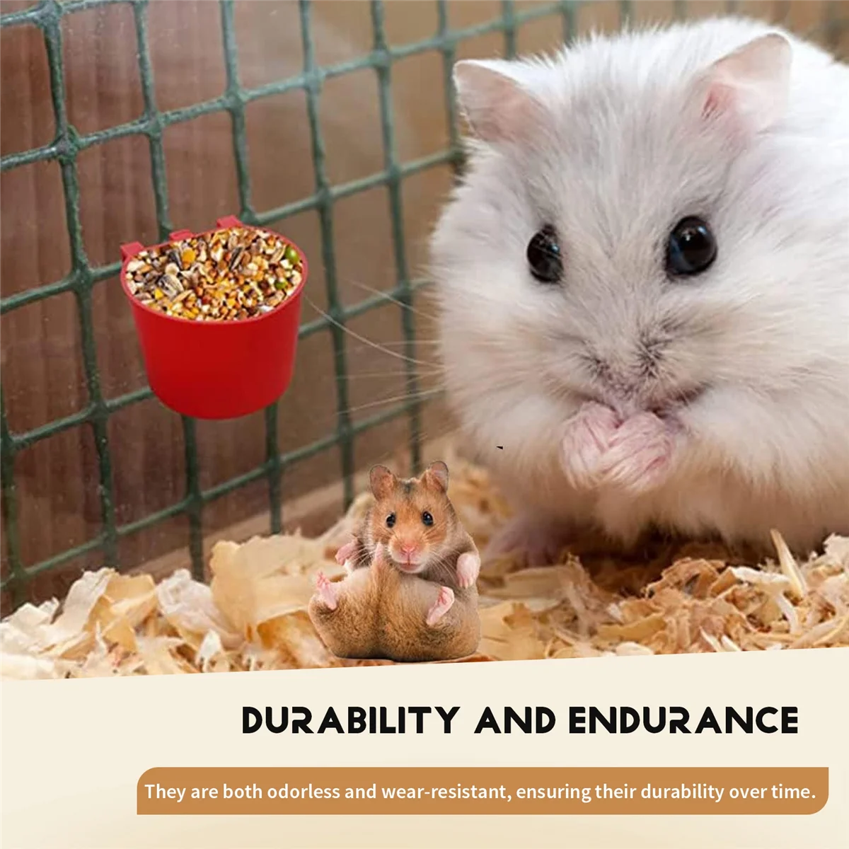 BVBV 20 قطعة مغذيات أرنب الدجاج للقفص ، كوب تغذية مياه الدجاج المعلق ، وعاء بذور مغذيات الطيور البلاستيكية ، تغذية الدجاج