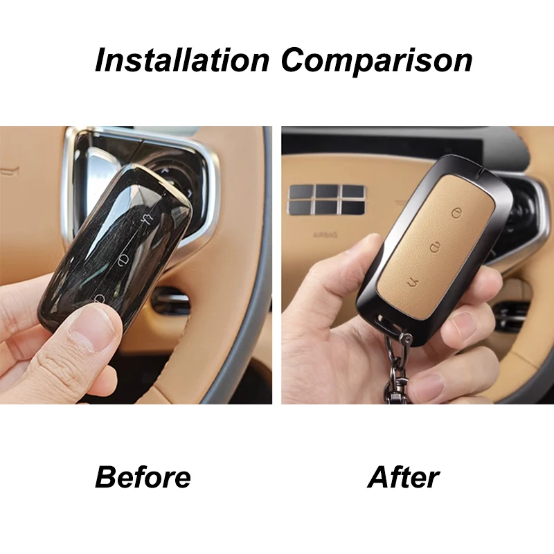 Car Upgrade For Geely Galaxy Starship 7 EM-i 2024 2025 2026 Car Remote Control Key Case Cover Leather Key Holder Shell Interior