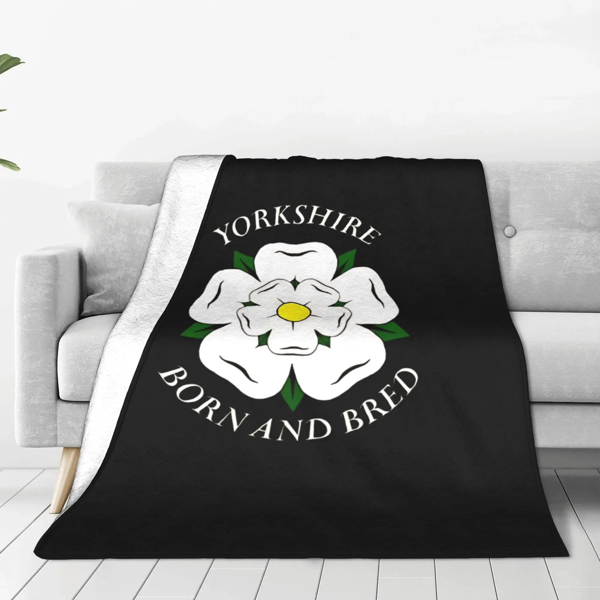 1PC Yorkshire Pride Rose England Rose Home Room Decorations Winter Blankets For Adults Bedding Home Interior Sofa Knee