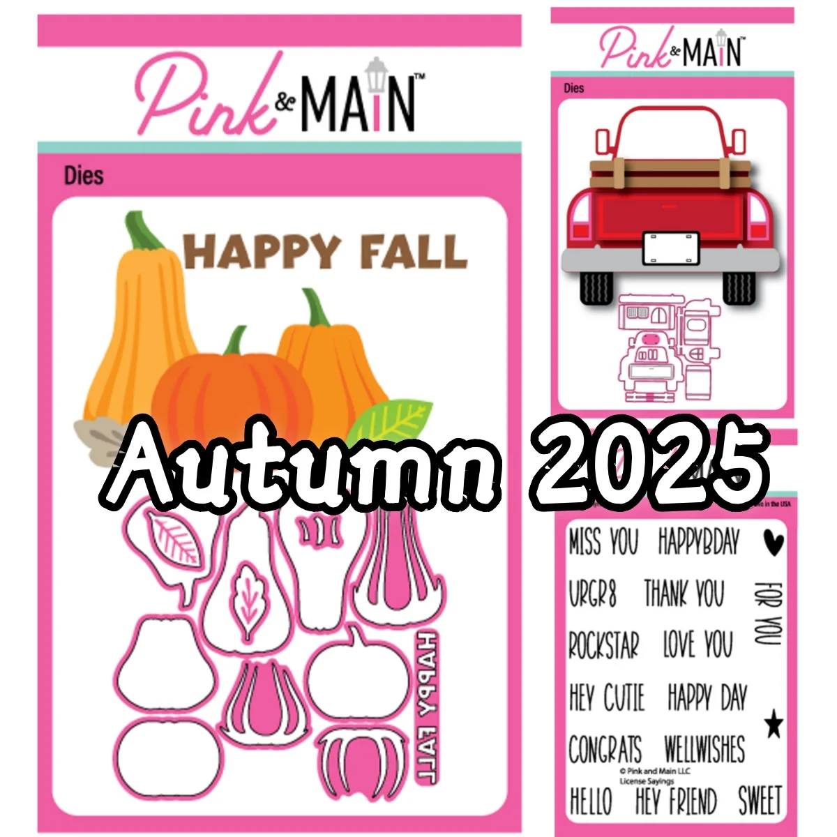 

2025 Autumn Pumpkin Pop Up Truck Metal Cutting Dies Clear Stamps for DIY Making Card Scrapbook Album Craft Template Decoration